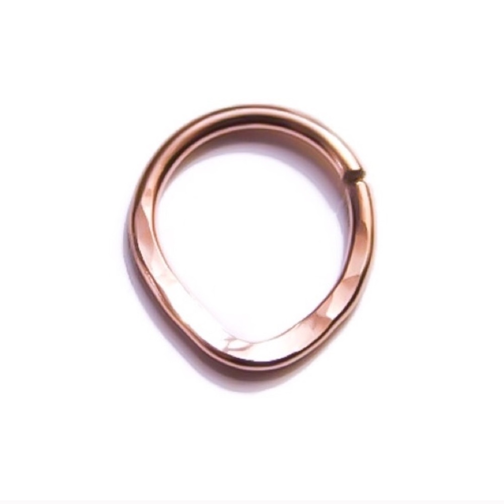 3 x rose gold filled textured triangle septum ring triangular hoop 20G 18G 16G